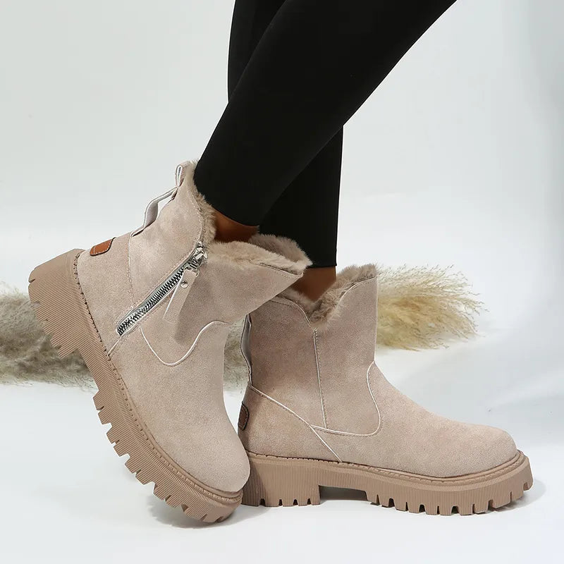 Women's Warm Velvet Winter Boots – Elegant and Cozy Comfort