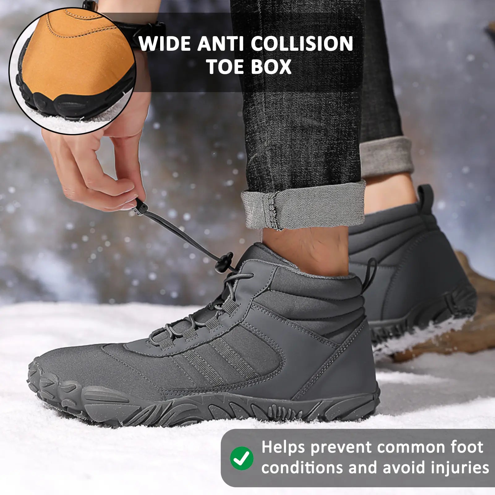 Men's Waterproof Sandals for Barefoot Walking – Comfort and Support in Winter Adventures