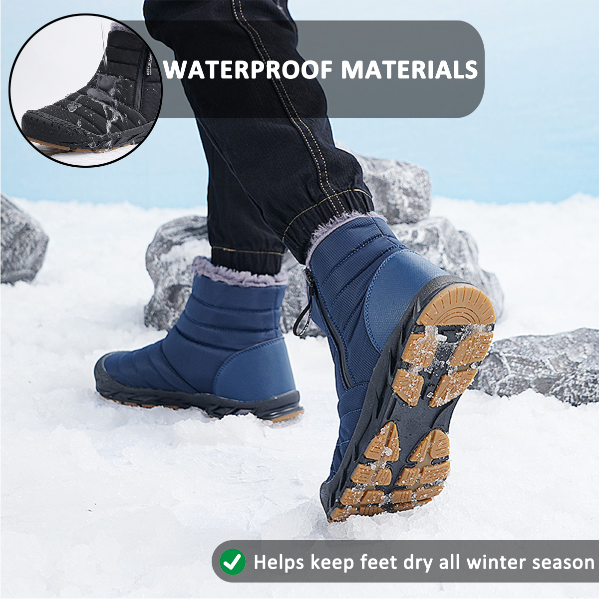 Waterproof High-Top Winter Shoes for Men and Women – Comfort and Support for Your Winter Adventures