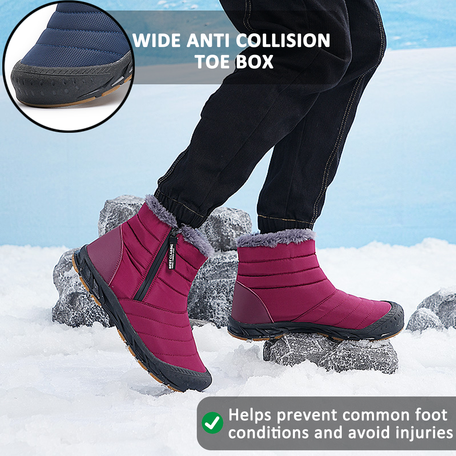 Waterproof High-Top Winter Shoes for Men and Women – Comfort and Support for Your Winter Adventures