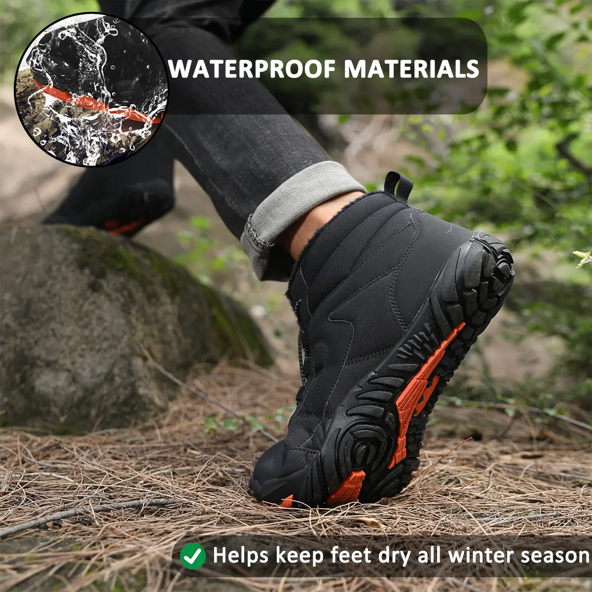 Unisex Waterproof Hiking Shoes – Warm and Thick Comfort