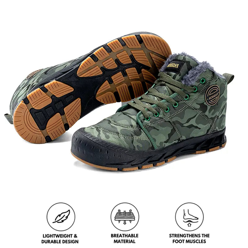 Waterproof winter leather shoes for men – Ideal warm comfort for your outdoor adventures