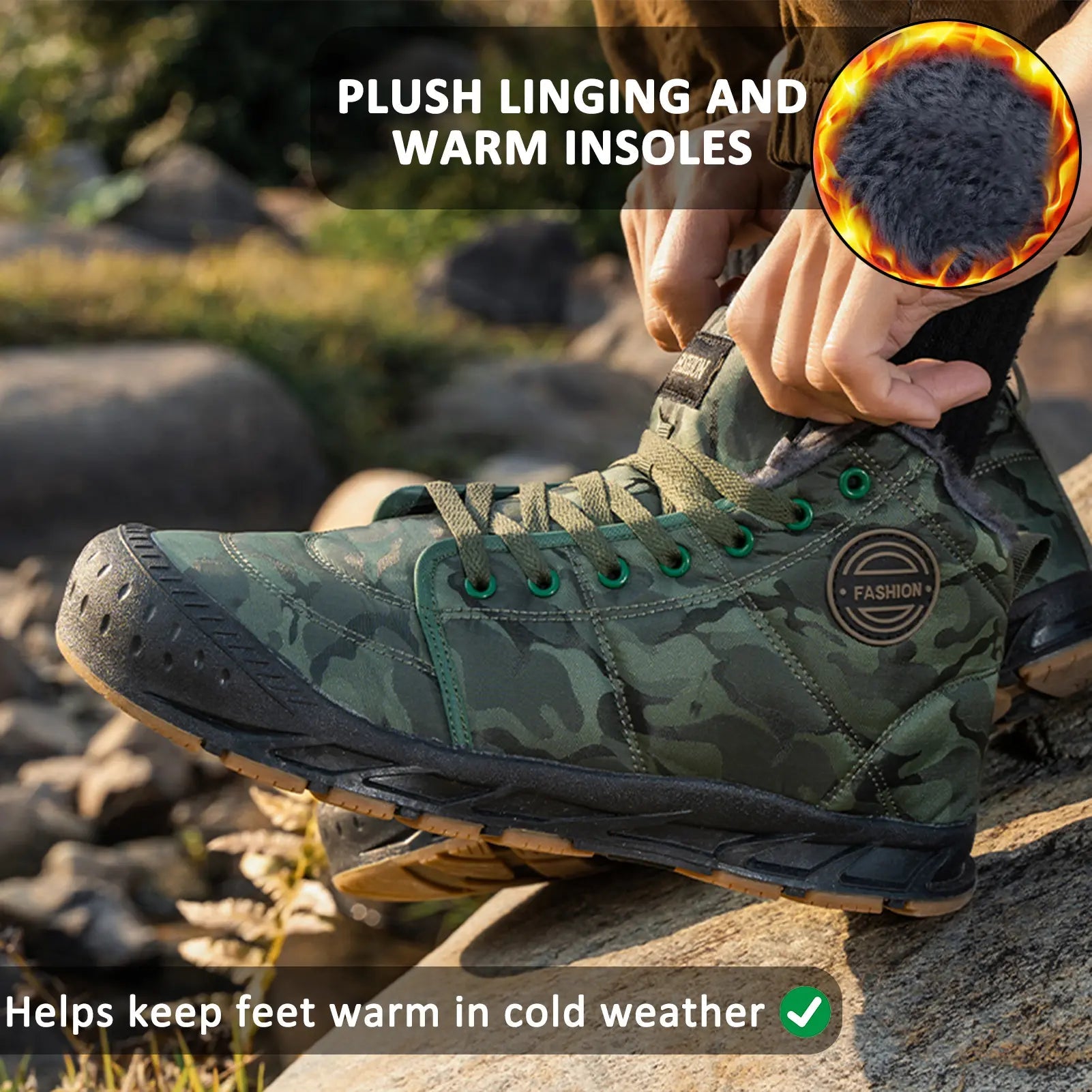 Waterproof winter leather shoes for men – Ideal warm comfort for your outdoor adventures