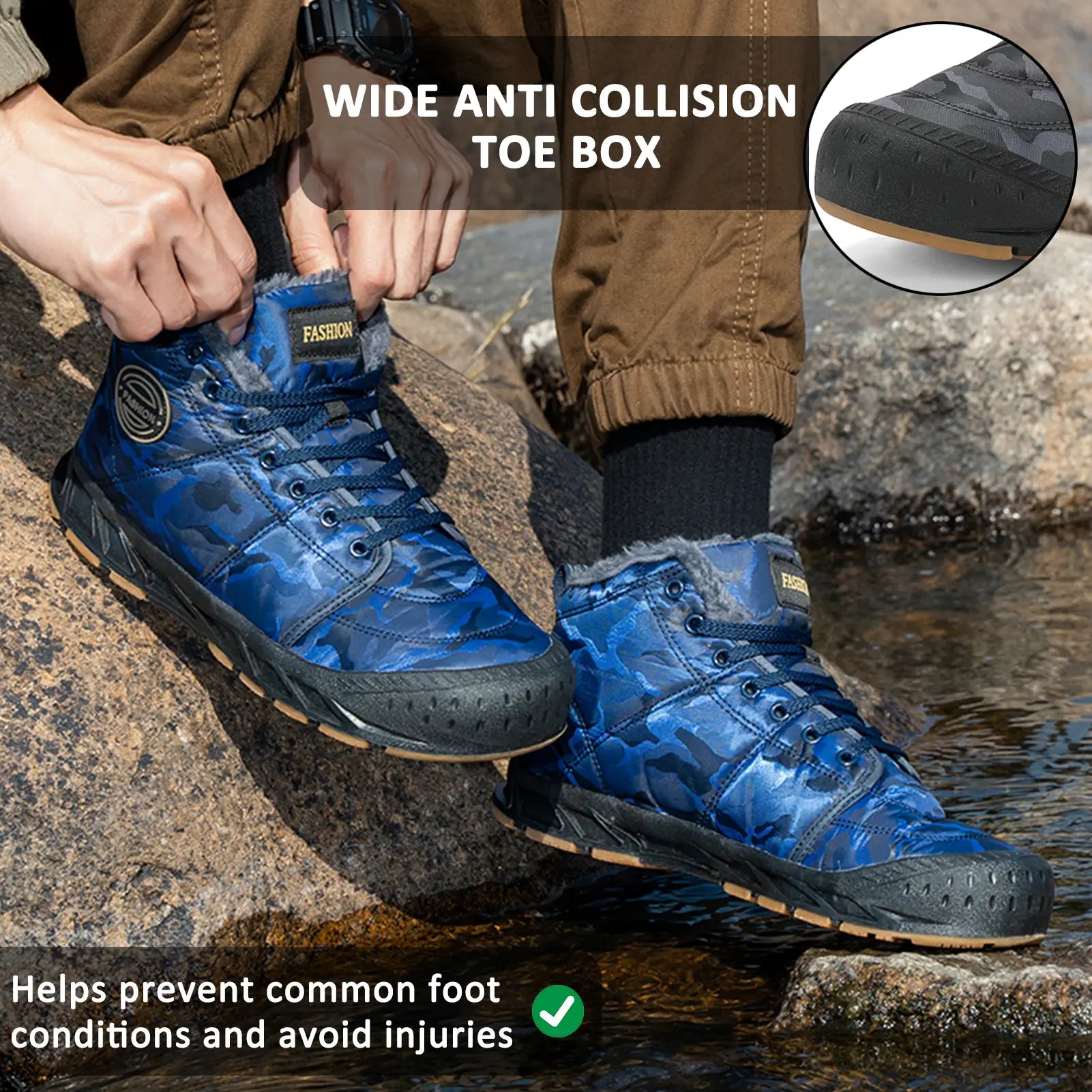 Waterproof winter leather shoes for men – Ideal warm comfort for your outdoor adventures