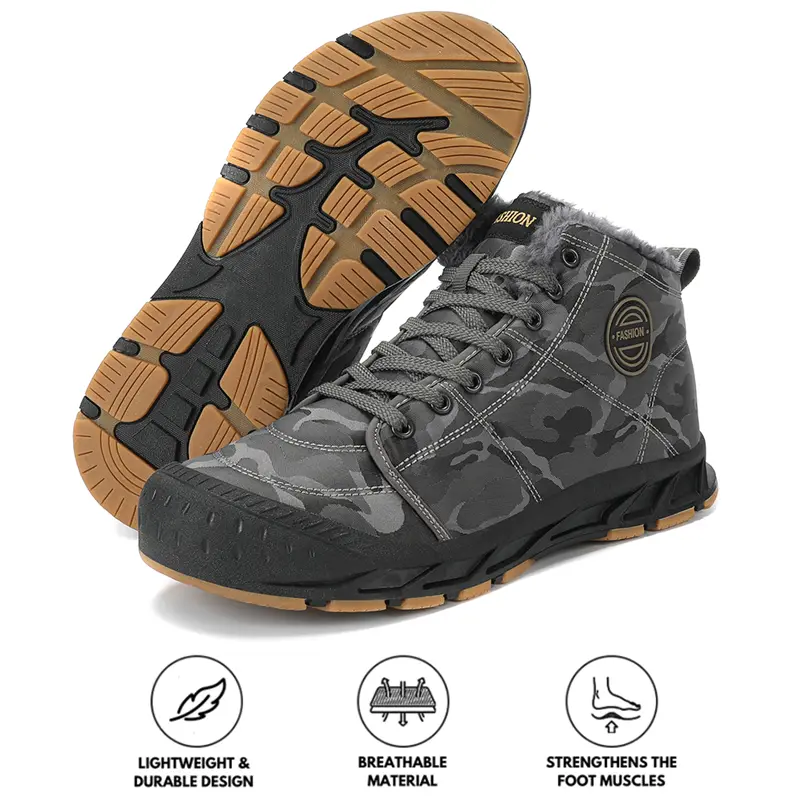 Waterproof winter leather shoes for men – Ideal warm comfort for your outdoor adventures