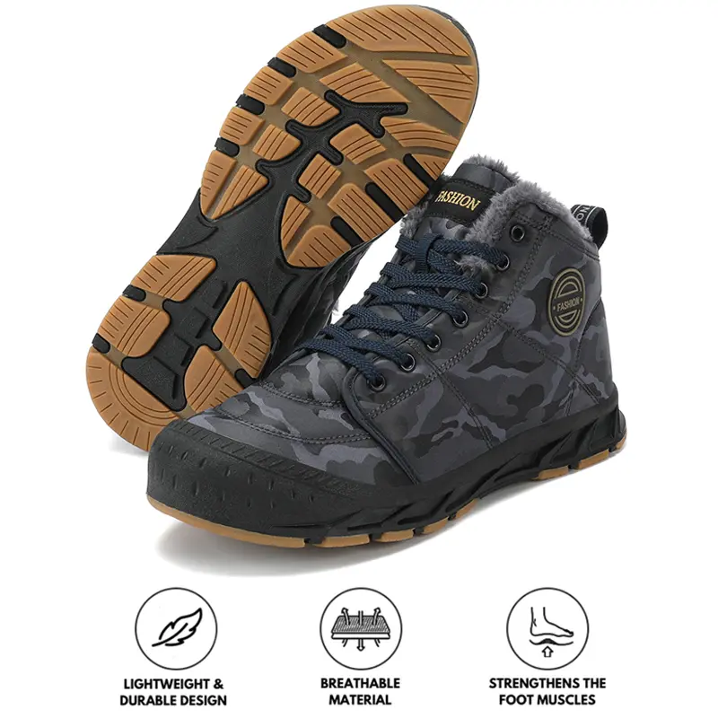 Waterproof winter leather shoes for men – Ideal warm comfort for your outdoor adventures