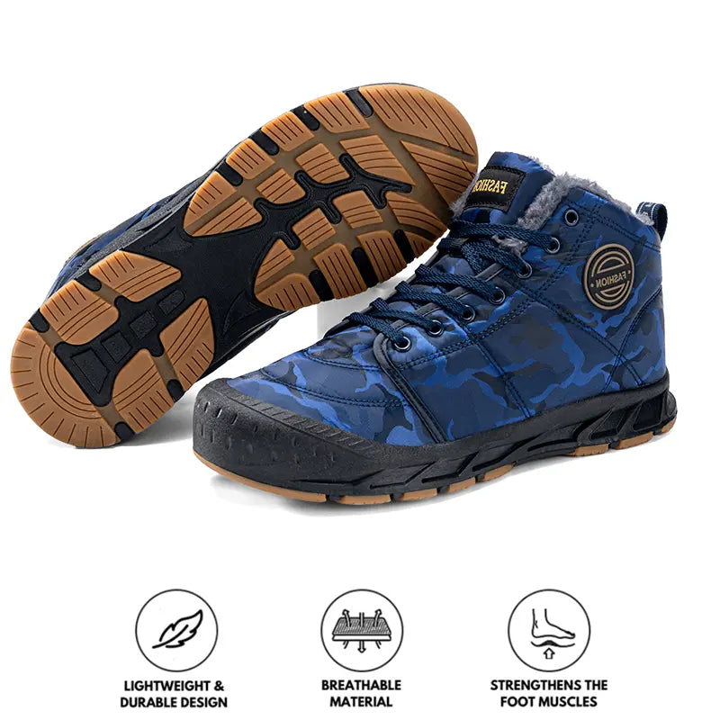 Waterproof winter leather shoes for men – Ideal warm comfort for your outdoor adventures