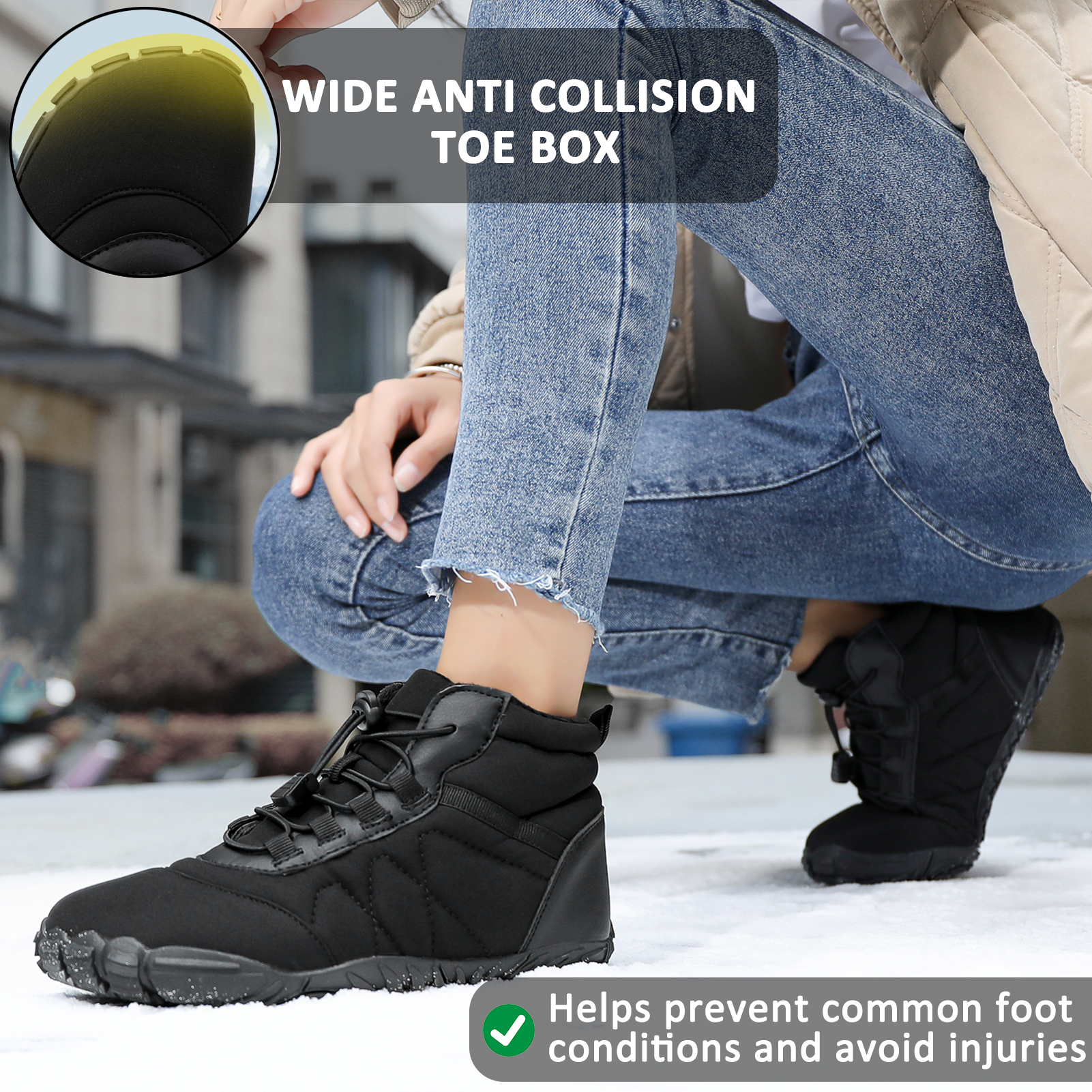 Waterproof winter leather shoes for men and women – Comfortable and non-slip