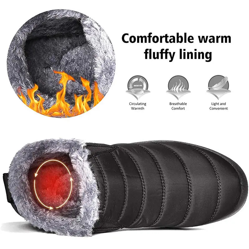 Waterproof winter boots for women – cozy design and anti-slip protection