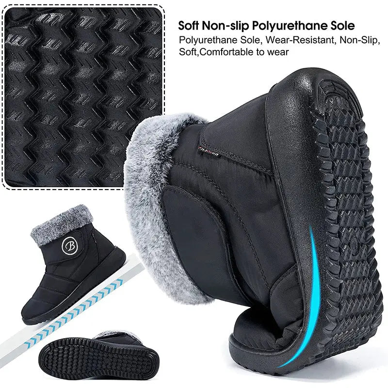 Women's Waterproof Winter Shoes — Cozy and Comfortable Design for Easy Walks
