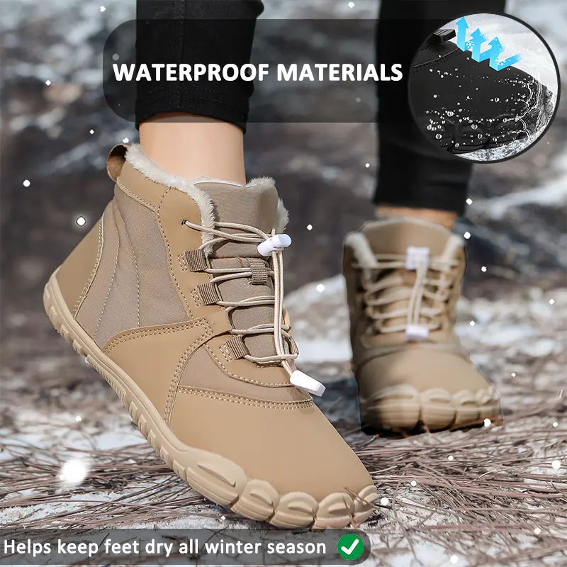 Women's Waterproof Winter Boots – Cozy & Comfortable Barefoot Feel