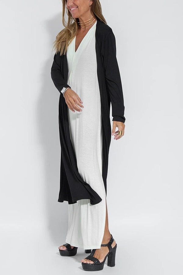 Elegant Maxi Dress with Complimentary Cardigan