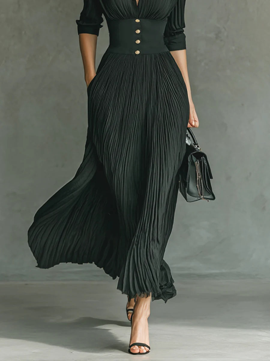 Maéline - Chic, Figure-Flattering Fitted-Waist Dress