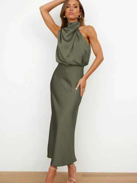 Off-Shoulder Midi Dress - Elegant, Flowy & Timeless