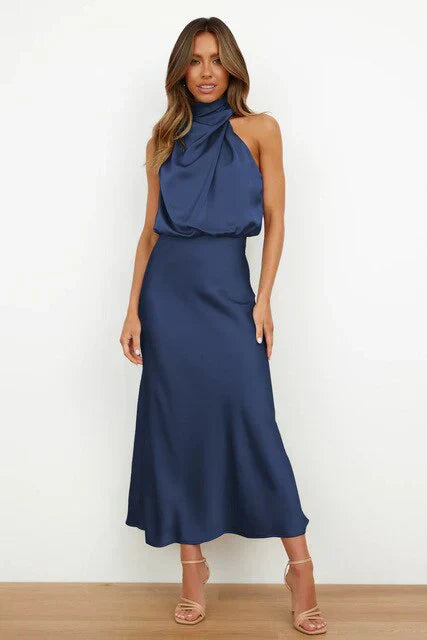Off-Shoulder Midi Dress - Elegant, Flowy & Timeless