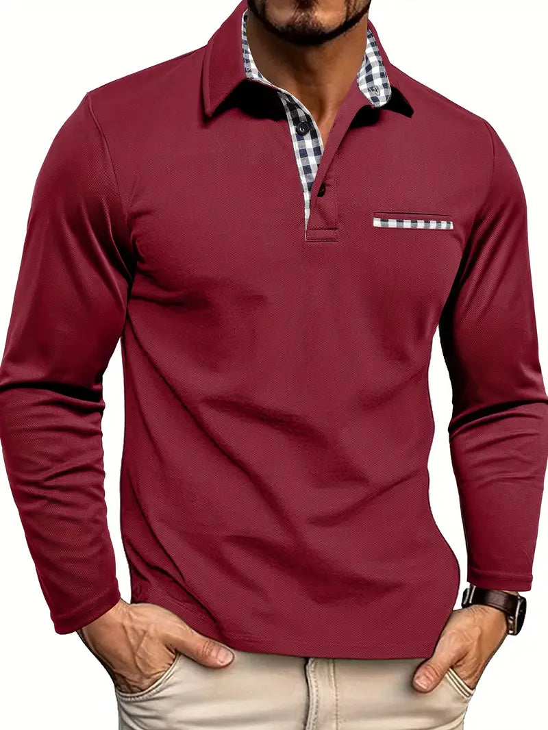 Tristan | Elegant Smart Casual Long-Sleeve Polo for Style-Conscious Wearers
