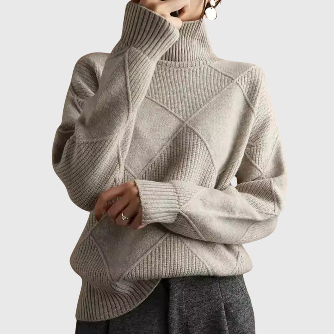 Angela™ - Oversized Cozy Turtleneck Sweater for Comfort and Style