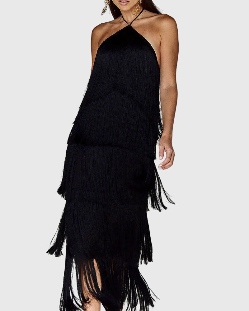 Artiselle Tassel Dress - Elegant Fringe Detail