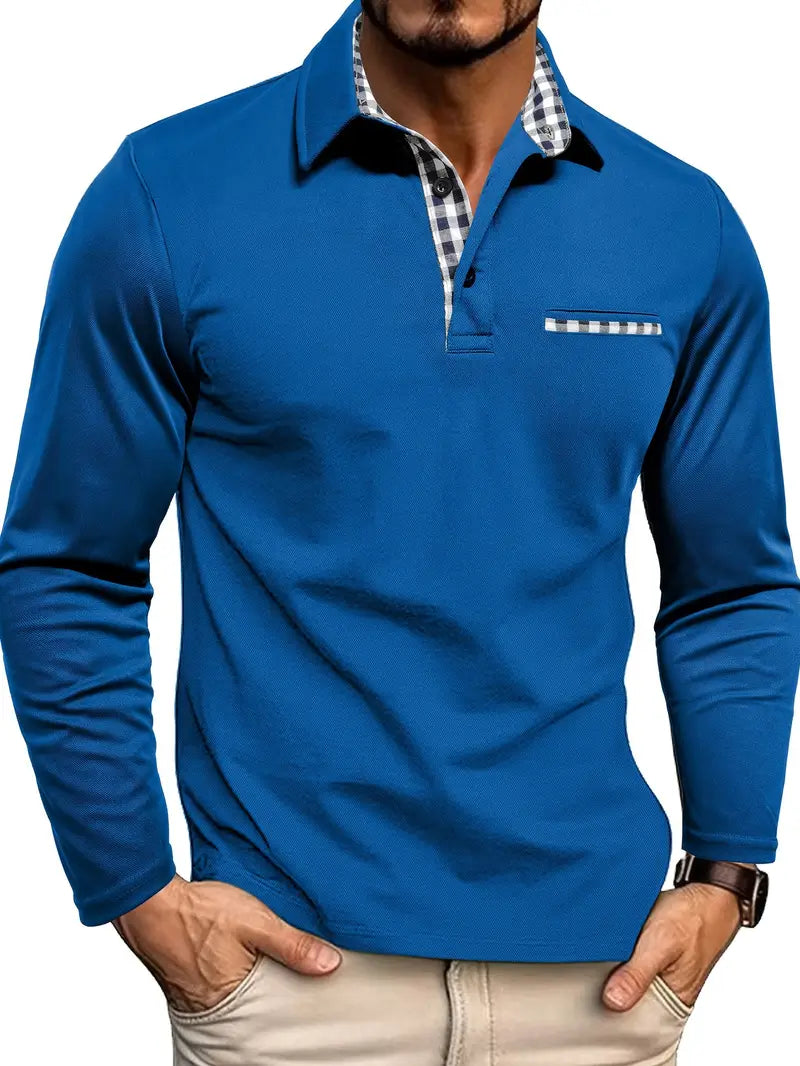 Tristan | Elegant Smart Casual Long-Sleeve Polo for Style-Conscious Wearers