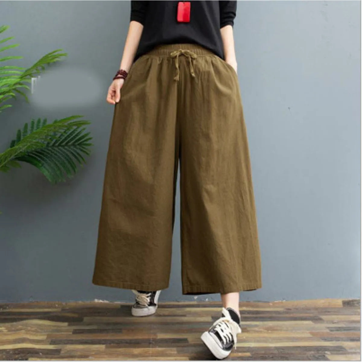 AMELINA - Comfortable and Trendy Linen Pleated Trousers