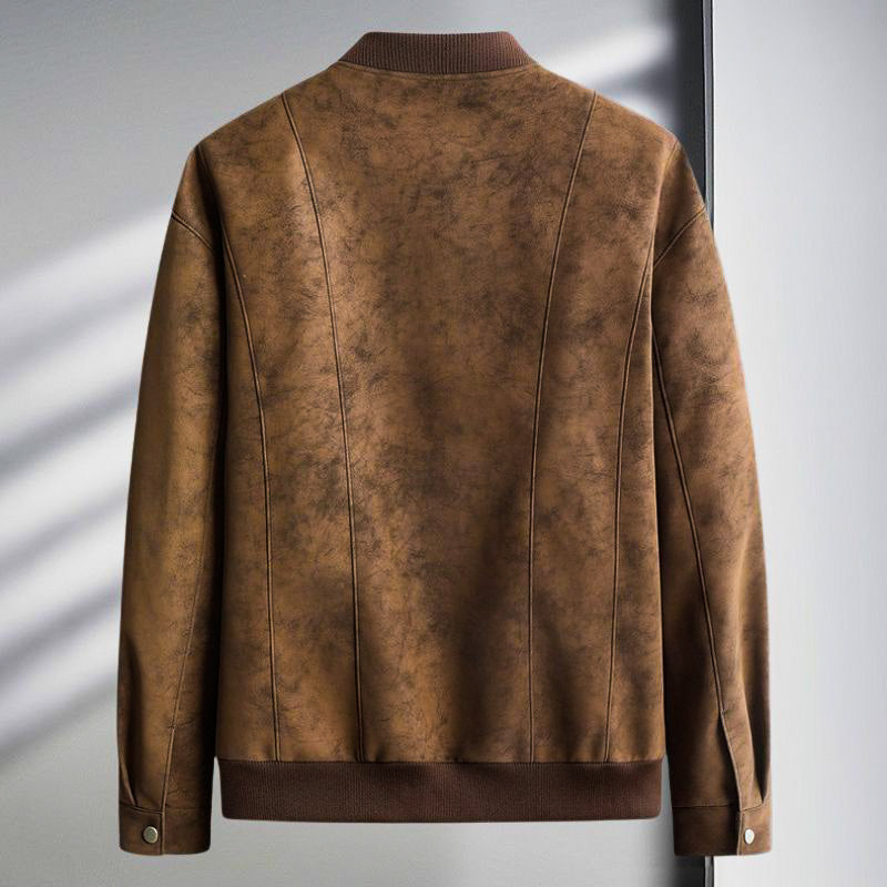 Maverick Hualled Suede Bomber Jacket for Stylish Comfort