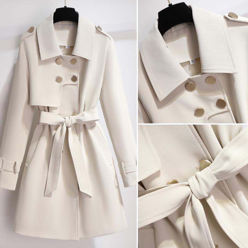 Mila | Sophisticated Women's White Trench Coat for a Chic Look