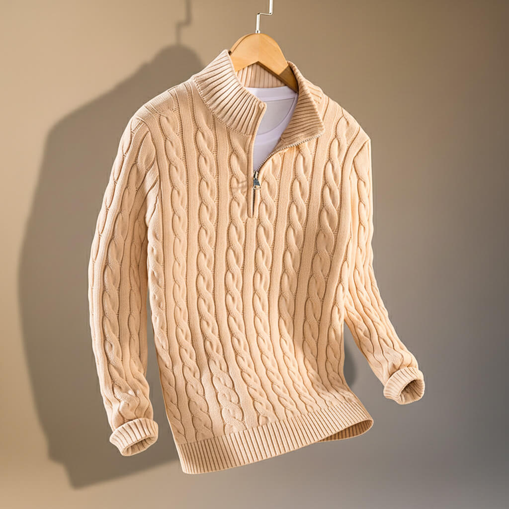 Timeless Trend Sweater: Henry Prestige Cable Knit Sweater