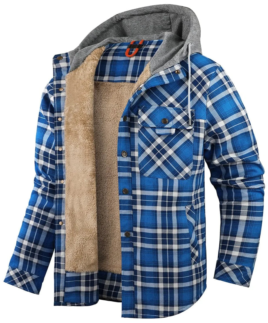 Nolan - Stylish and comfortable tartan hoodie jacket