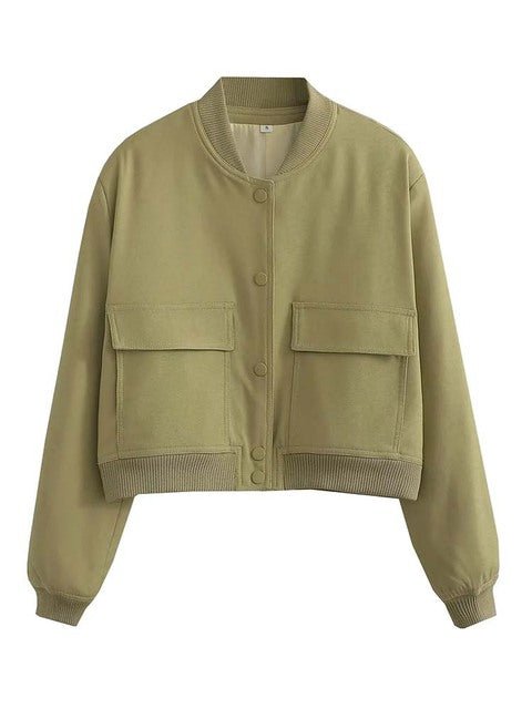 Women's Cropped Bomber Jacket for a Modern and Stylish Look