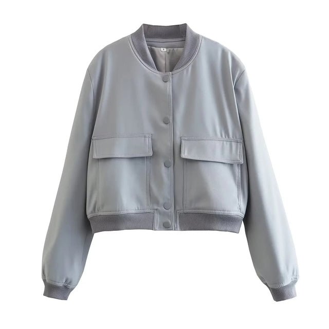 Women's Cropped Bomber Jacket for a Modern and Stylish Look