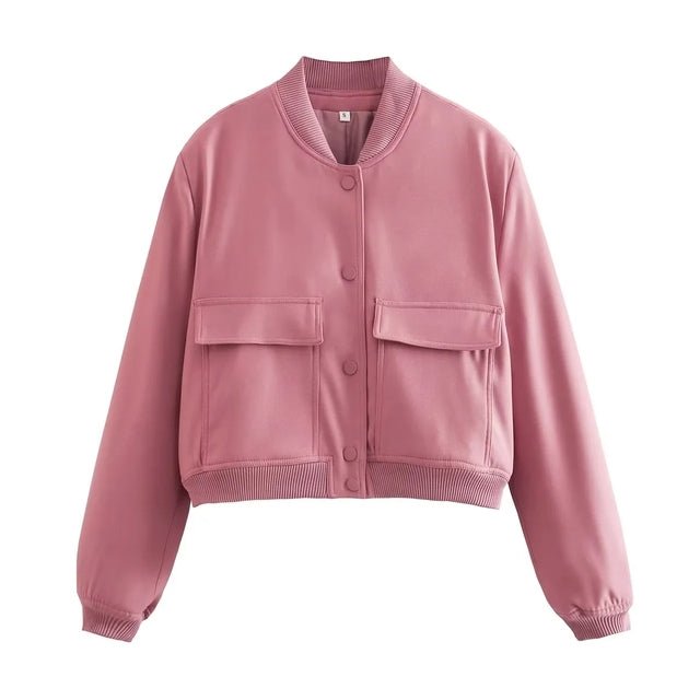 Women's Cropped Bomber Jacket for a Modern and Stylish Look