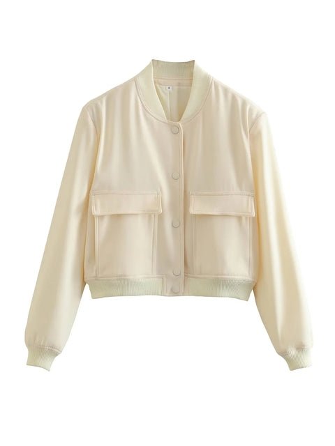 Women's Cropped Bomber Jacket for a Modern and Stylish Look