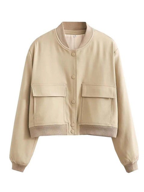 Women's Cropped Bomber Jacket for a Modern and Stylish Look