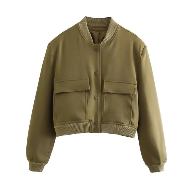 Women's Cropped Bomber Jacket for a Modern and Stylish Look