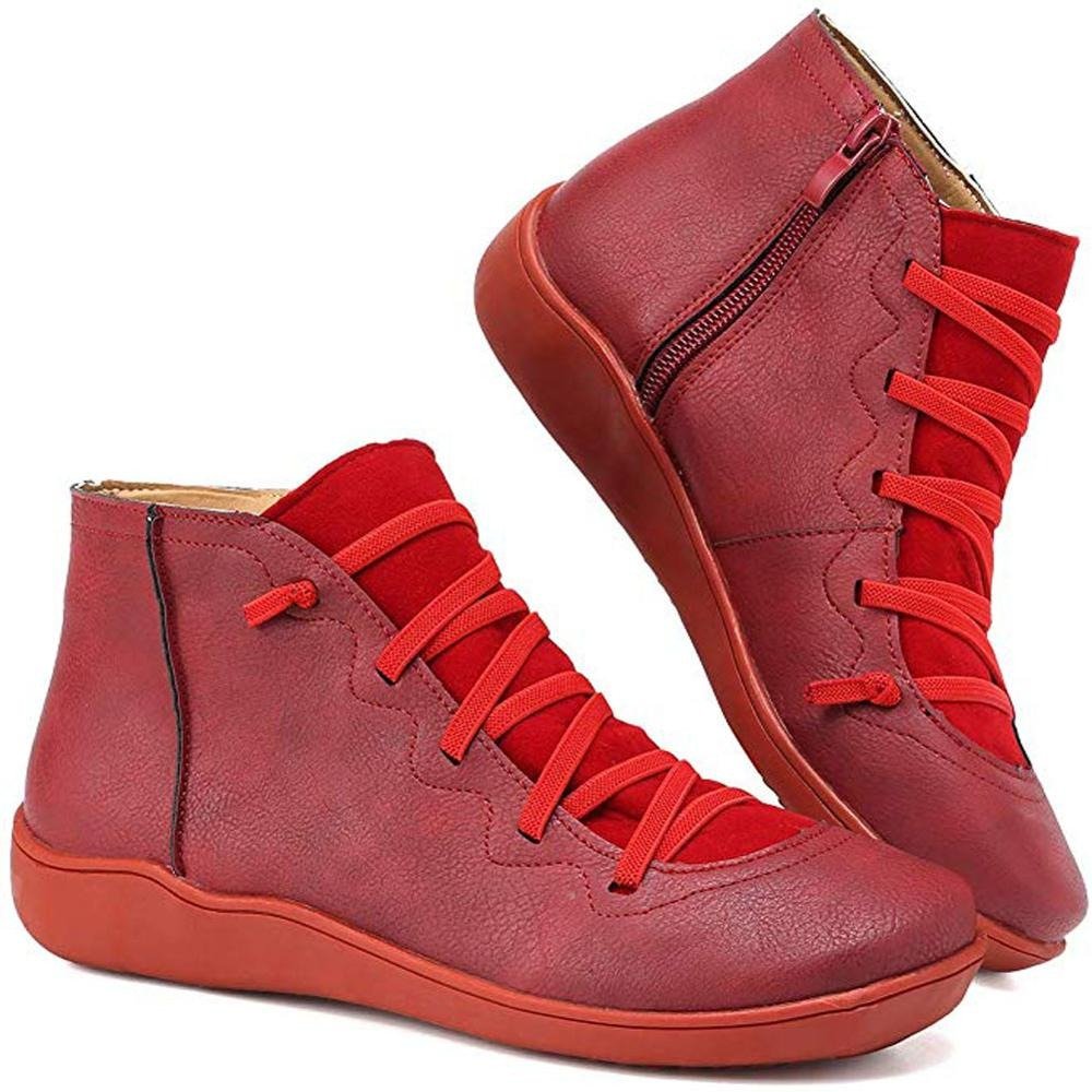 Chic Women's Casual Lace-Up Ankle Boots for Everyday Wear