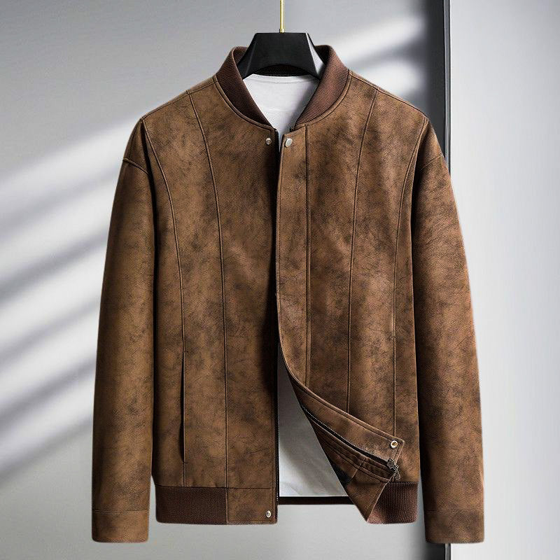 Maverick Hualled Suede Bomber Jacket for Stylish Comfort