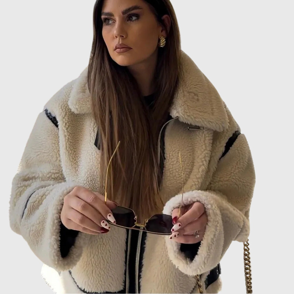 Alexa Cozy Teddy Lamb Coat for Warm Comfort and Stylish Chic