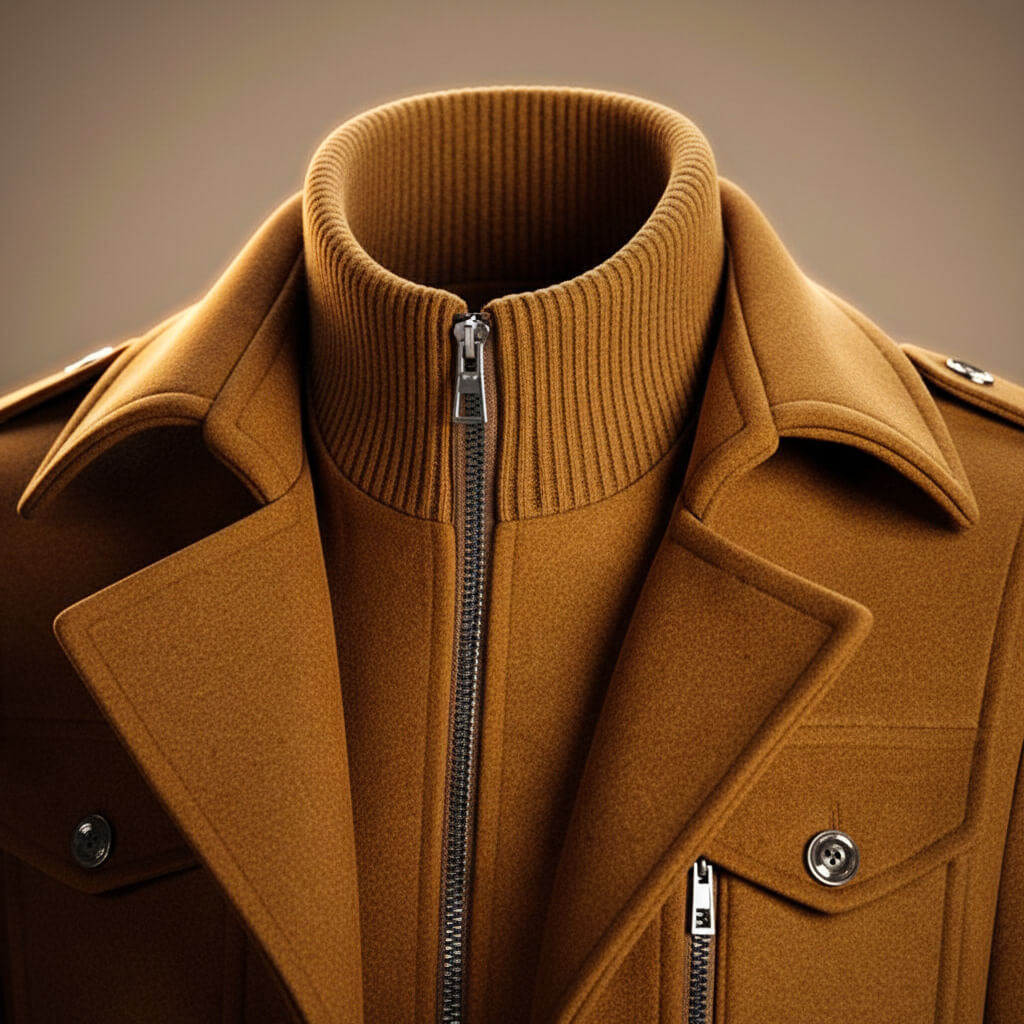 Legacy Frame Coat in pure virgin wool for a sophisticated and warm style