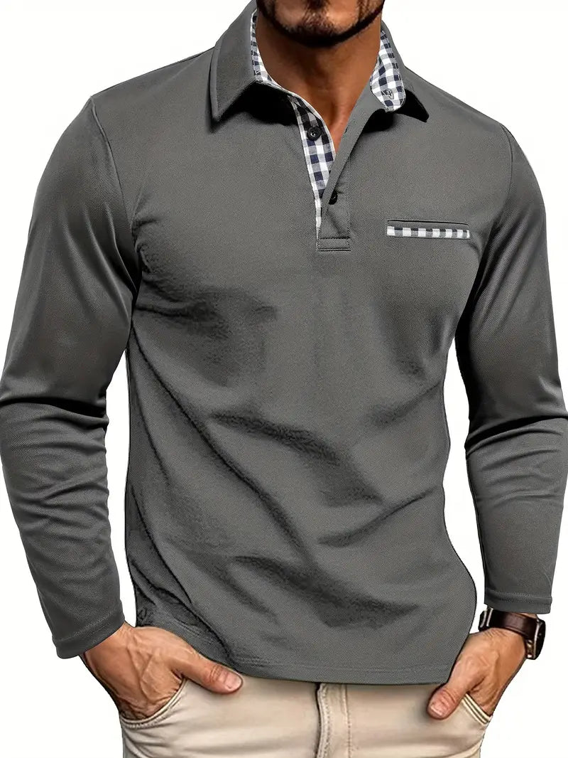 Tristan | Elegant Smart Casual Long-Sleeve Polo for Style-Conscious Wearers