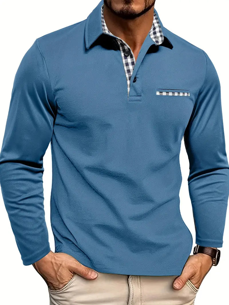 Tristan | Elegant Smart Casual Long-Sleeve Polo for Style-Conscious Wearers