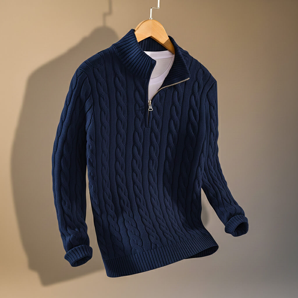 Timeless Trend Sweater: Henry Prestige Cable Knit Sweater