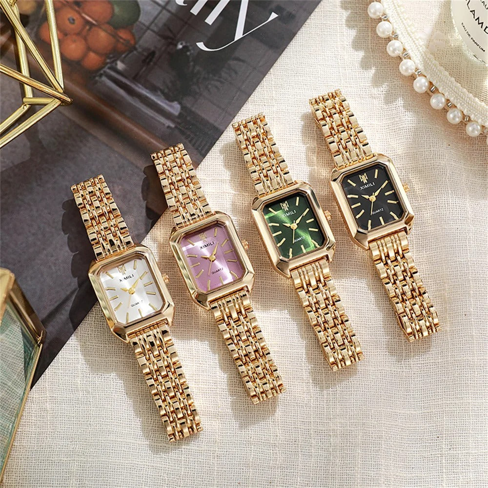 Classic Square Watch in Gold Quartz