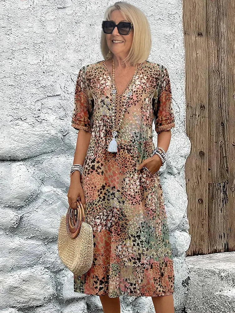 Elegant Floral Dress with Timeless Charm