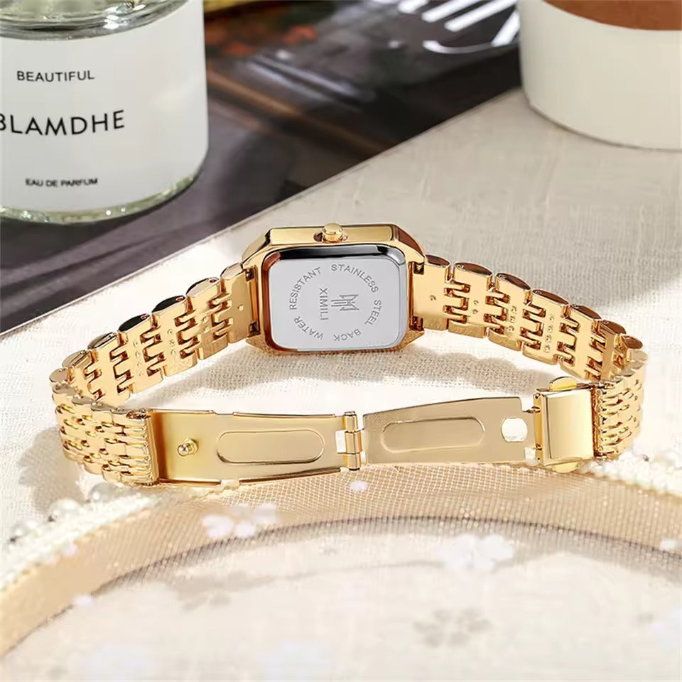 Classic Square Watch in Gold Quartz