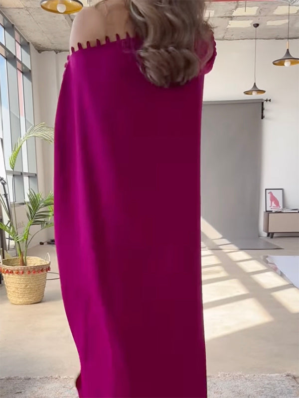 Women’s Loose Fit Button Detail Maxi Dress