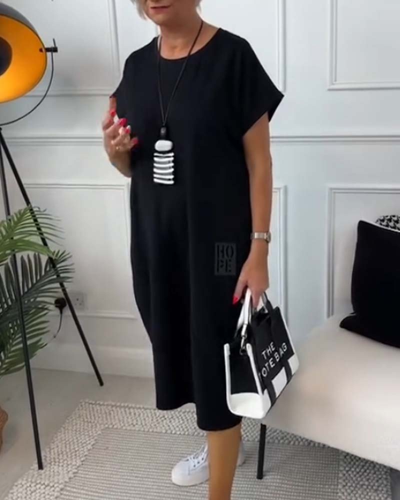 Airy Summer Dress with a Flattering Round Neckline