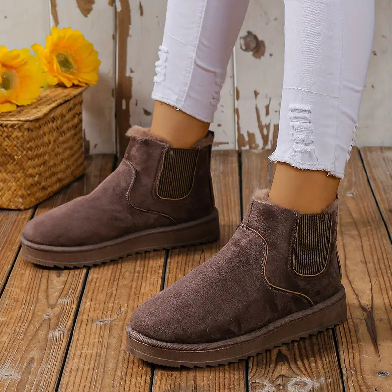 Women's Everyday Casual Slip-On Boots - Effortless Comfort & Easy Style