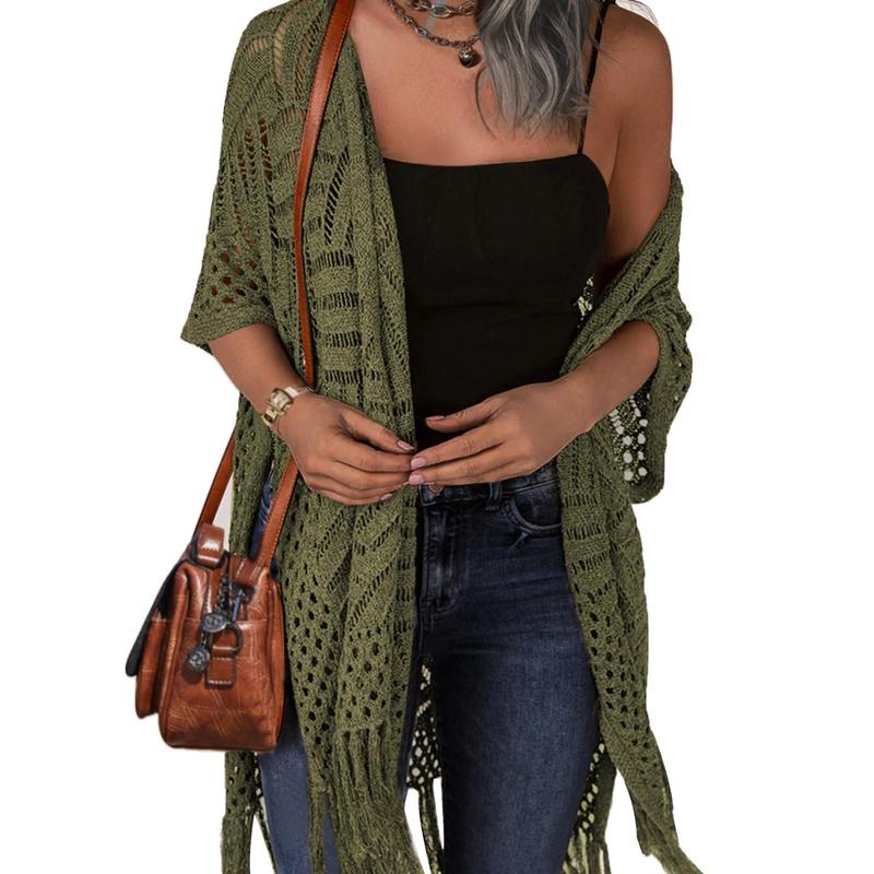 Cozy Summer Hollow-Out Tassel Outerwear