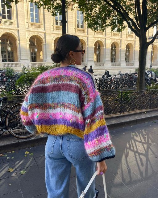 Ashley | Comfortable Multicolored Knit Cardigan for Women