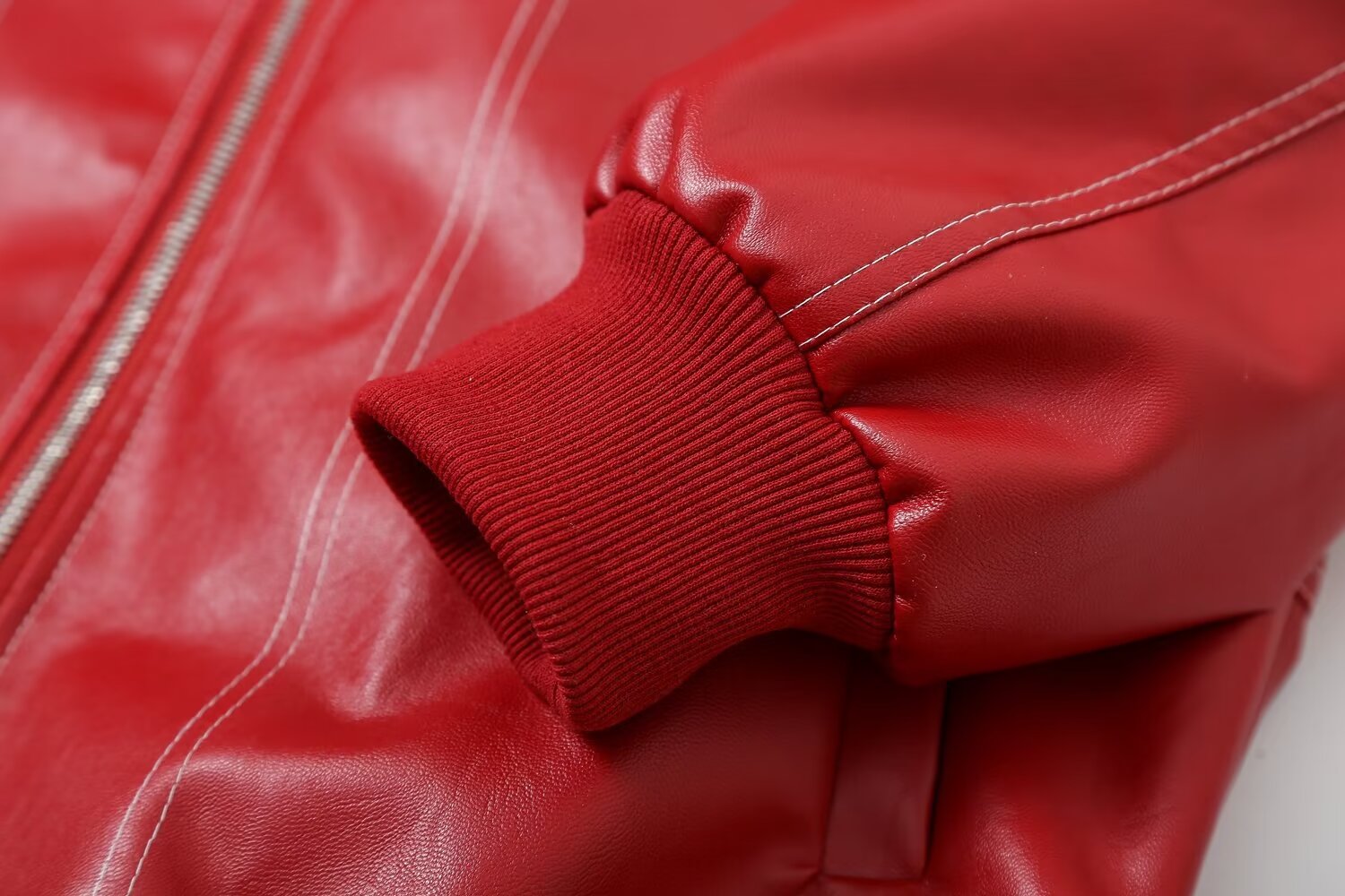 Women's Faux Leather Bomber Jacket - Trendy Style and Guaranteed Comfort